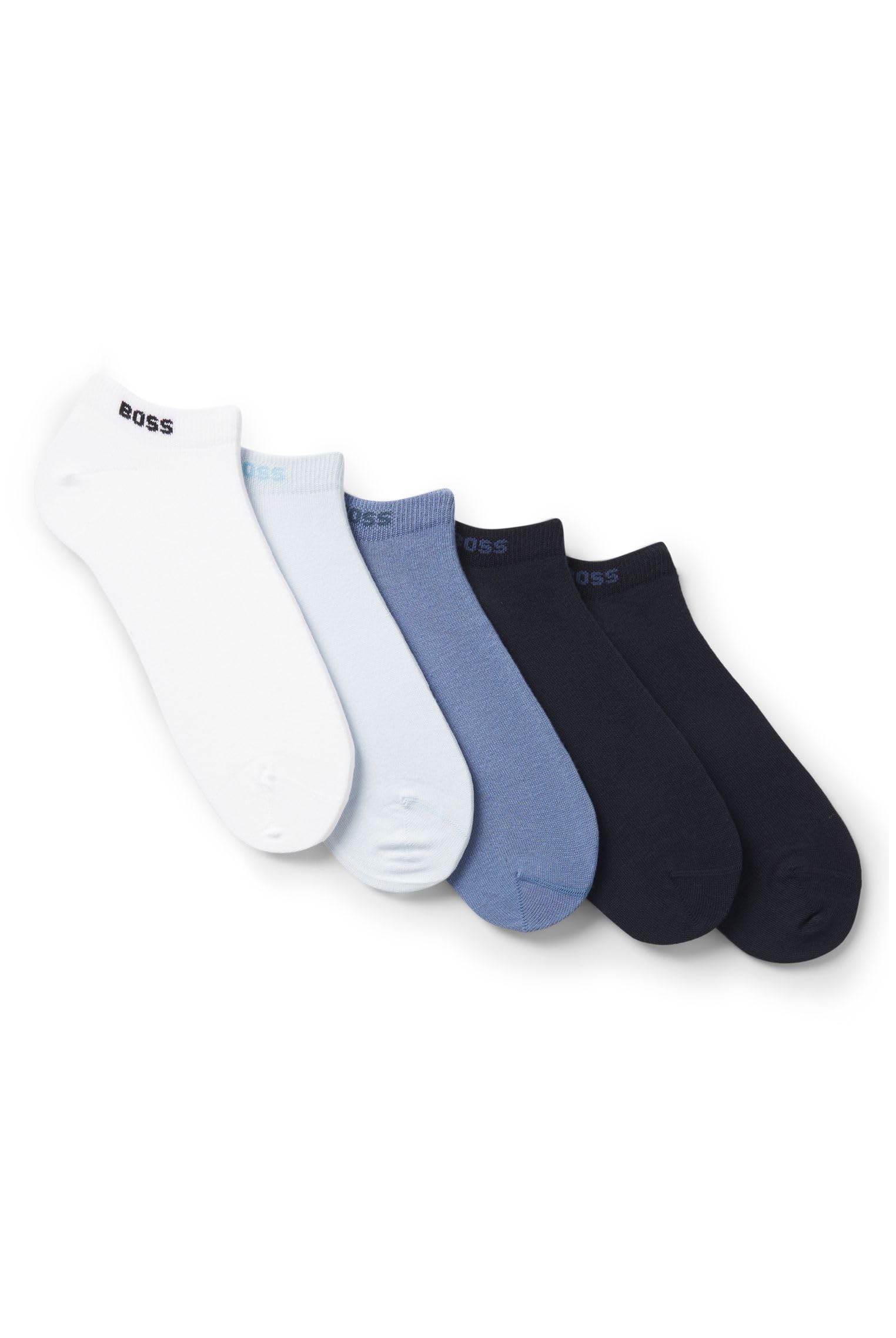 BOSS Herren 5P AS Uni CC Fünferpack Sneakers-Socken aus Baumwoll-Mix mit Branding