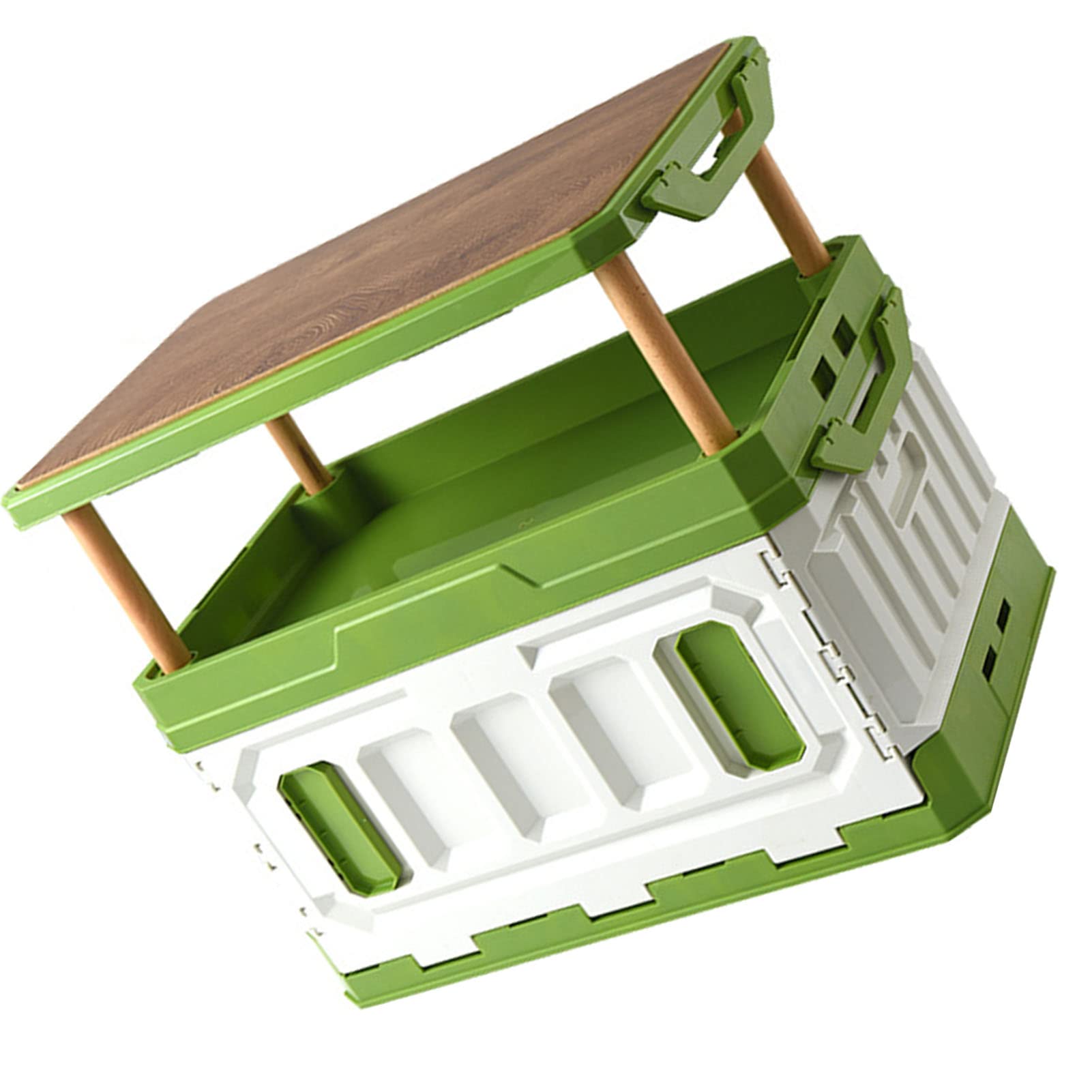 Folding Storage Box with Large Capacity 95L (zielony biały)