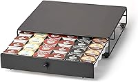 Vista 1 de Nifty Rolling Coffee Pod Drawer – Black Finish, Compatible with K-Cups, 36 Pod Pack Holder, Compact Under Coffee Pot Storage Drawer, Slim Home