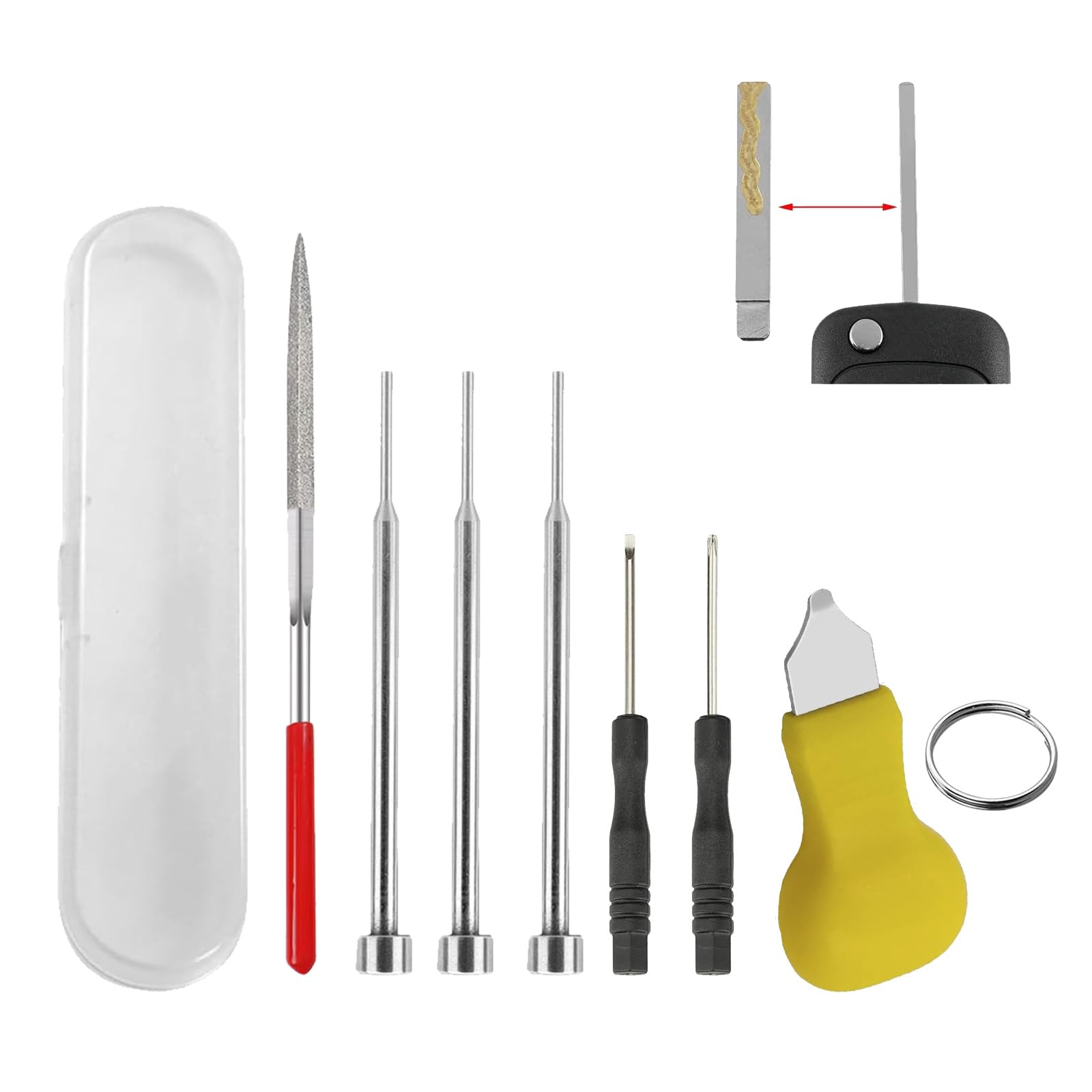 HYMOLKYE Car Key Blade Pin Removal Tool for Flip Key Fob Blade Replacement