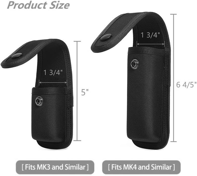 Vista 5 de OCMace - Soporte de aerosol para cinturón de servicio, chaleco MOLLE MK3MK4, funda de nailon moldeado para botes de gel de pimienta, bolsa de auto