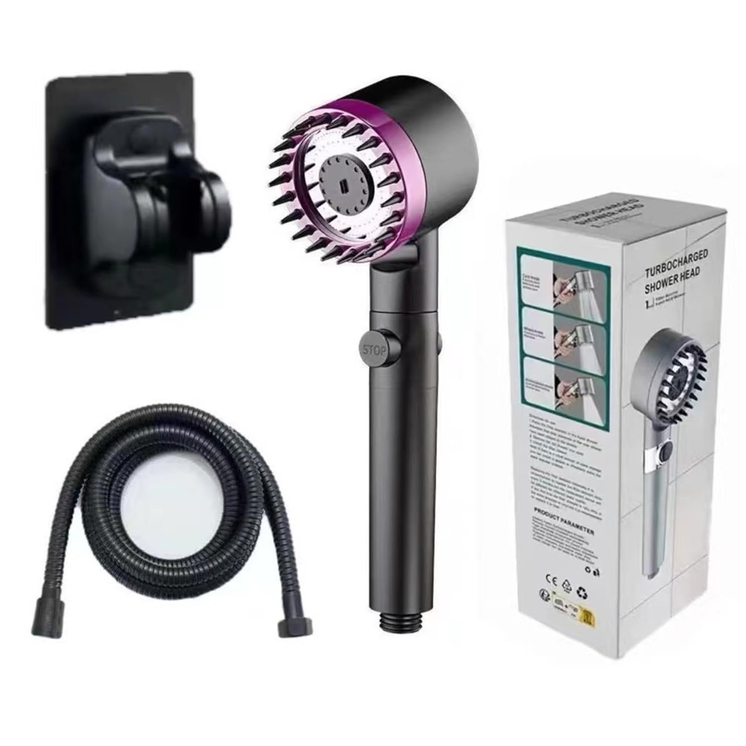 Haut- & Haarpflege, wassersparend, Hochdruck Handbrause, einfache Montage, kompatibel mit Standard-Duschsystemen