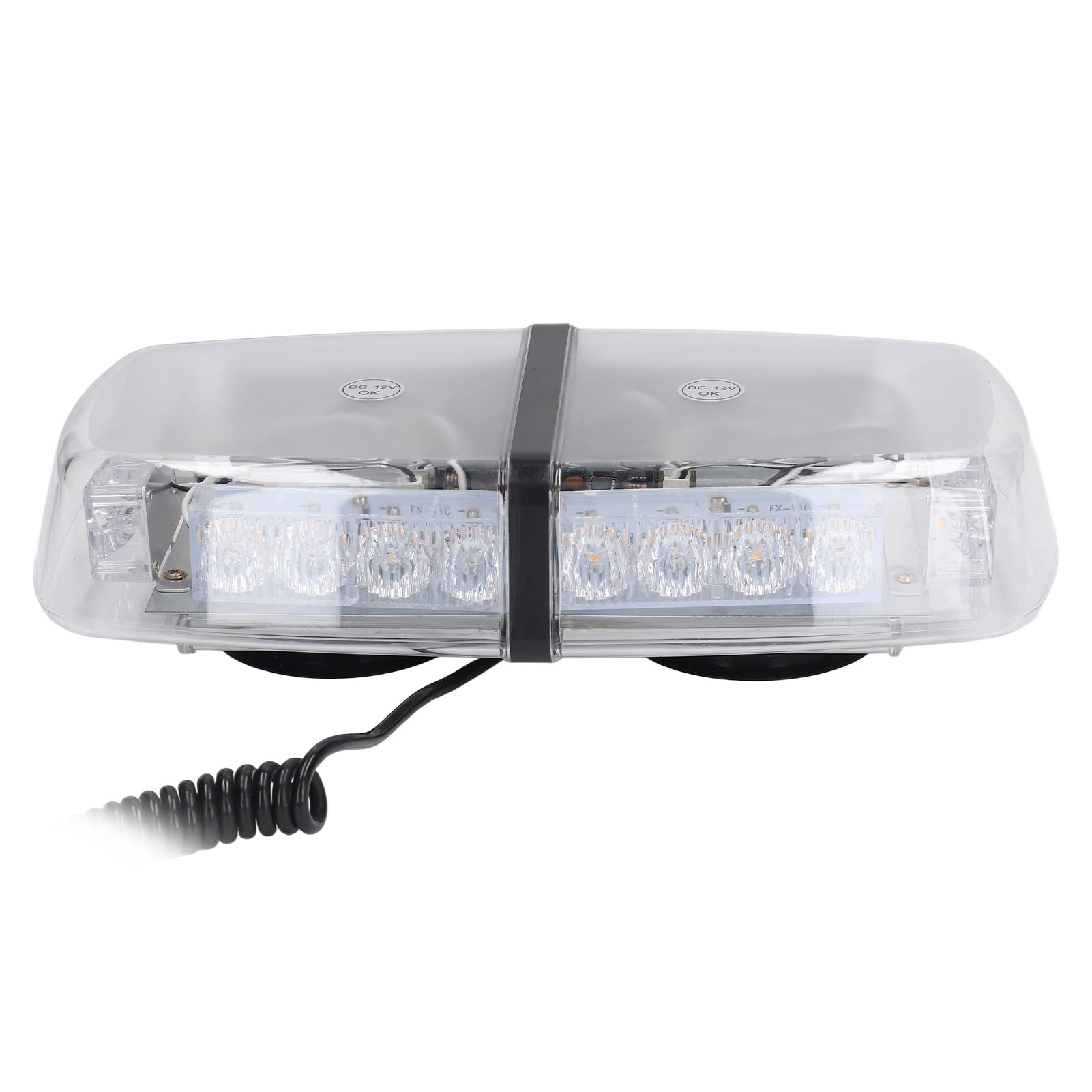 Luz estroboscópica DC 12 V LED, barra de luces de advertencia intermitente con base magnética, baliza de emergencia de 7 modos para automóvil, yate y quitanieves, resistente al