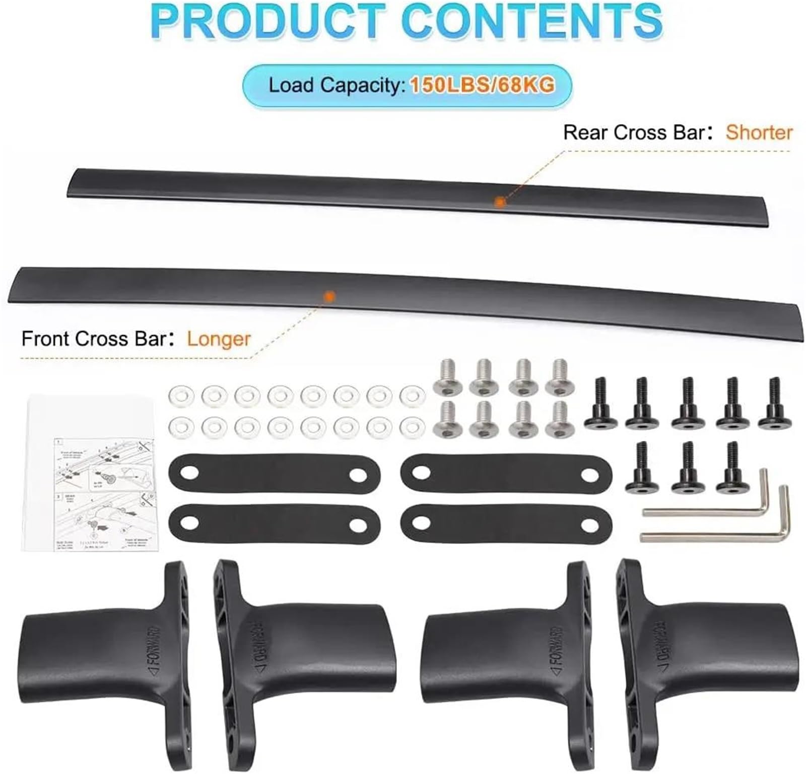 Genérico Portaequipajes Aluminio para Techo Coche para Ford para Explorer 2016 2017 2018 2019 Piezas Barras Transversales