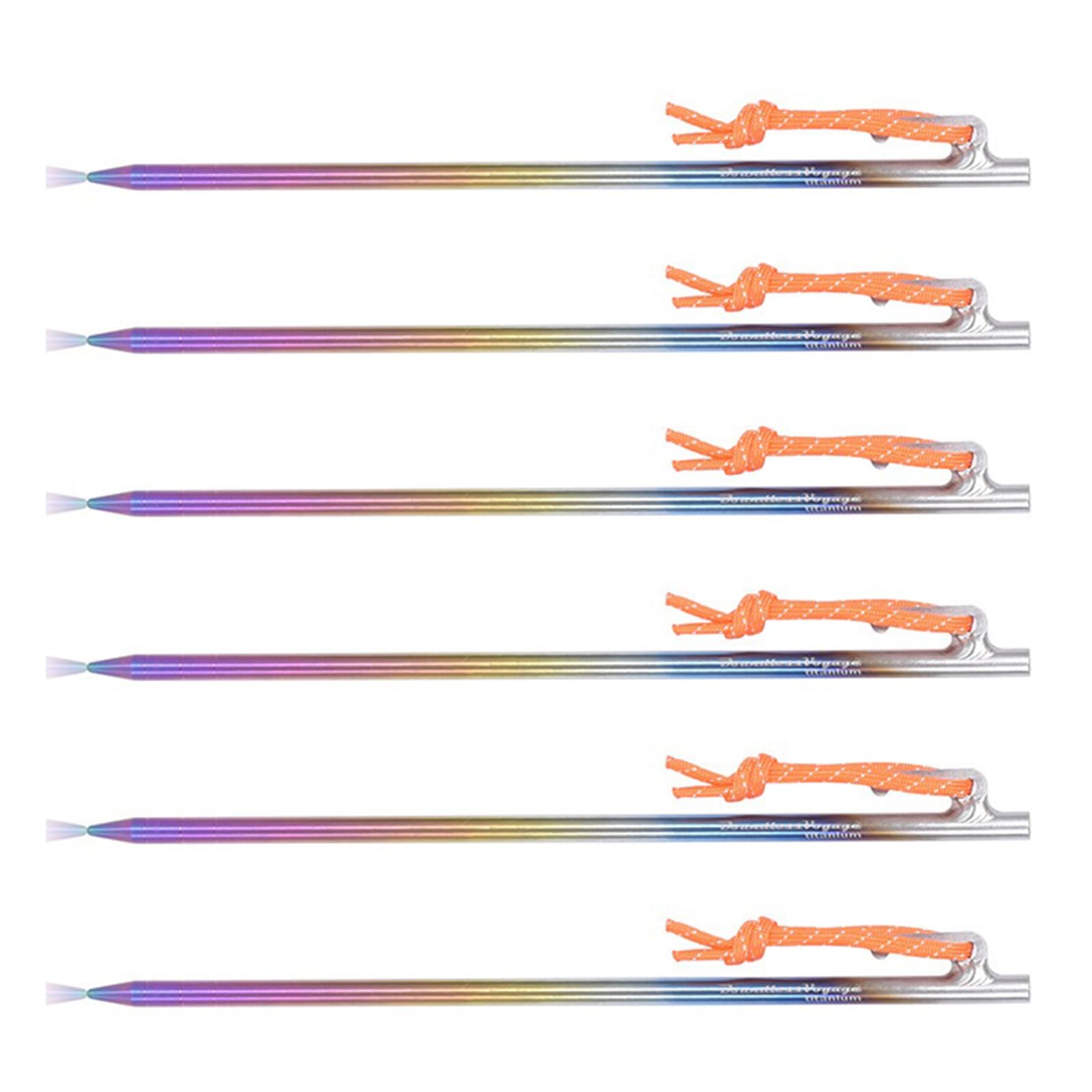Long Tent Peg Titanien Legierung Stakes Peg Firma Hook Ground Anchors Outdoor Baldachin Stake Campingzubehör Frühlingschnallen