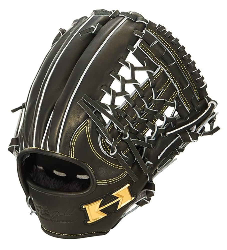 【極美品】ハイゴールド 己極 軟式グローブ 三塁手 オールラウンド用 ブラック 野球 グローブ 大人用 軟式 ハイゴールド 軟式グローブ グラブ