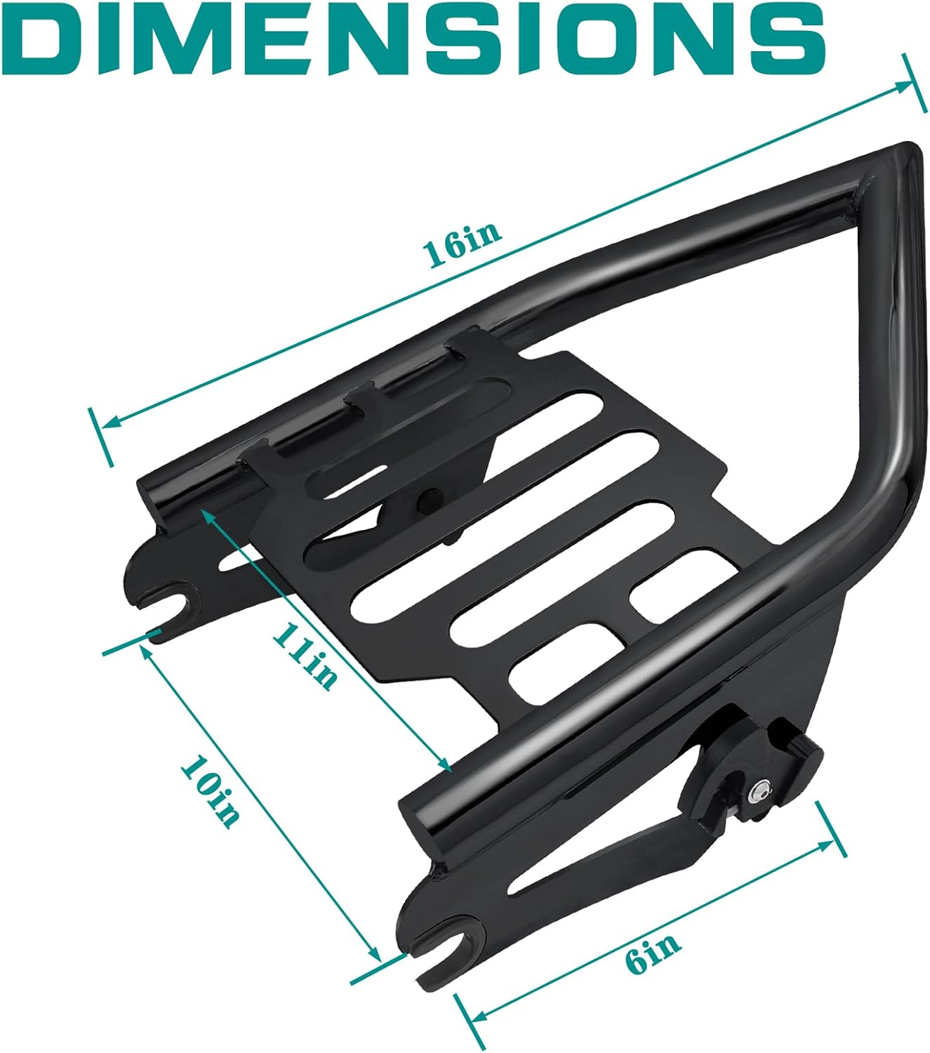 Detachable Mounting Luggage Racks for 2009-2025 Harley Davidson Touring Street Glide/Electra Glide/Road King/Road Glide Modles (Black)