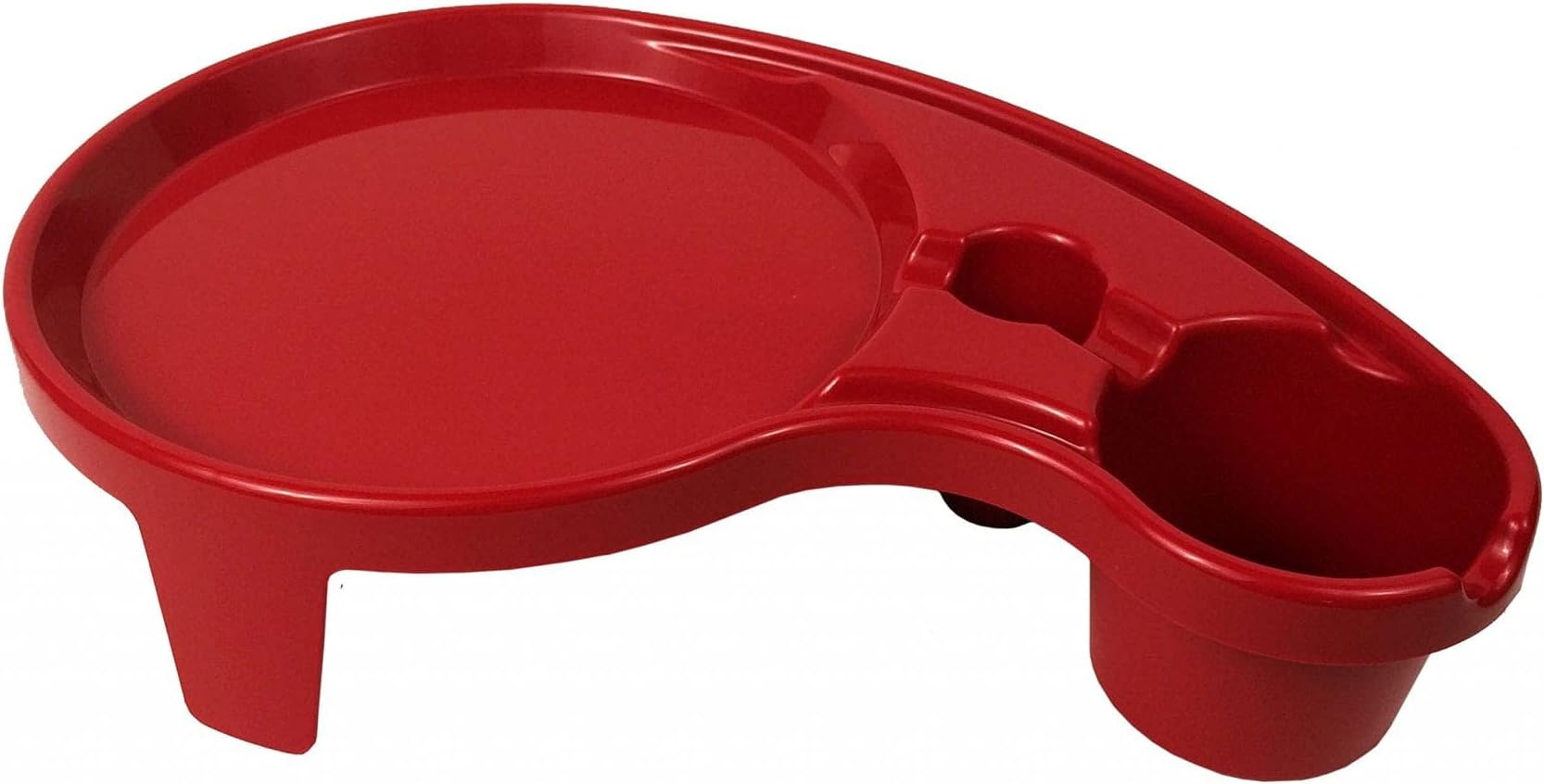 Wisconic Tray - Reusable Food Trays with Compartments, Cup Holder - Holds Standard 9” Plate, Up to 32oz Drink - Snack Organizer for Road Trip, BBQ, Travel, Movie Night - Dishwasher Safe