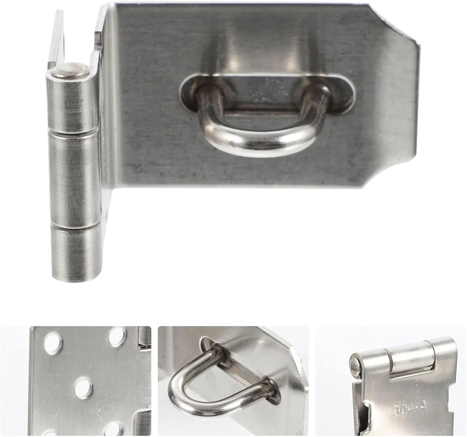 Hasp Lock 4Pcs Right Angle Door Knob Cabinet Padlock Latches Hasp with Locking Doors Clasp Locks for Doors, Cabinets