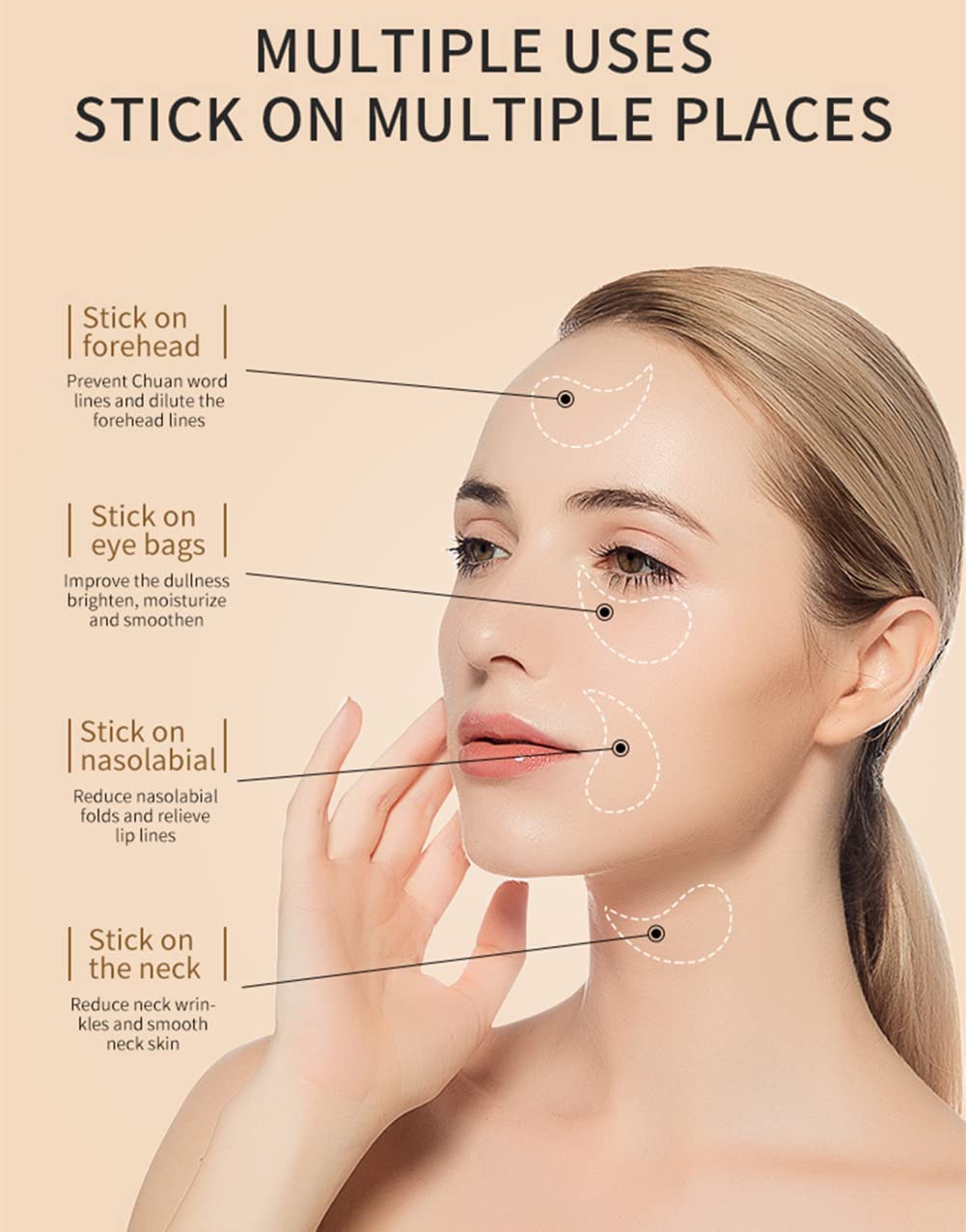 Patch Occhi,60 pezzi Maschera per Gli Occhi, Maschera per il trattamento sotto gli occhi in oro, Per Anti-Rughe Anti-Età ed Idratante Ridurre Borse Occhiaie e Puffiness