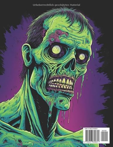 horror malbuch: Gruseliges Zombie-Horror-Malbuch für Erwachsene, gruseliges Monster- Färbung mit gru