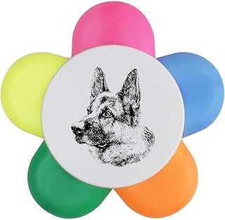Azeeda 'German Shepherd Portrait' Flower Shap...