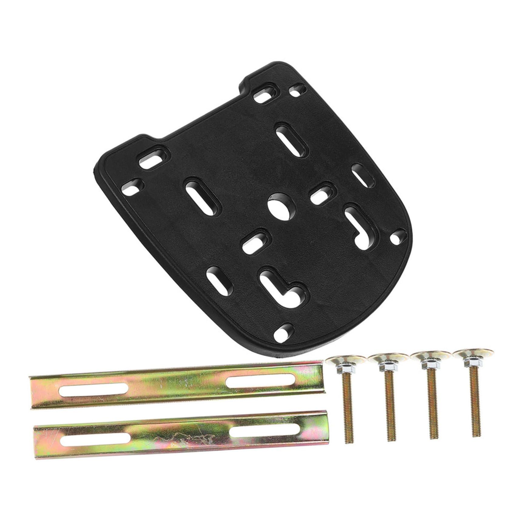 SHINEOFI Porte-Bagages ArrièRe pour Moto avec Plaque Base ÉPaisse en MéTal Support Fixation Solide avec Vis Conception Anti-Vibrations pour Coffre Rangement Moteur De Scooter ÉLectrique