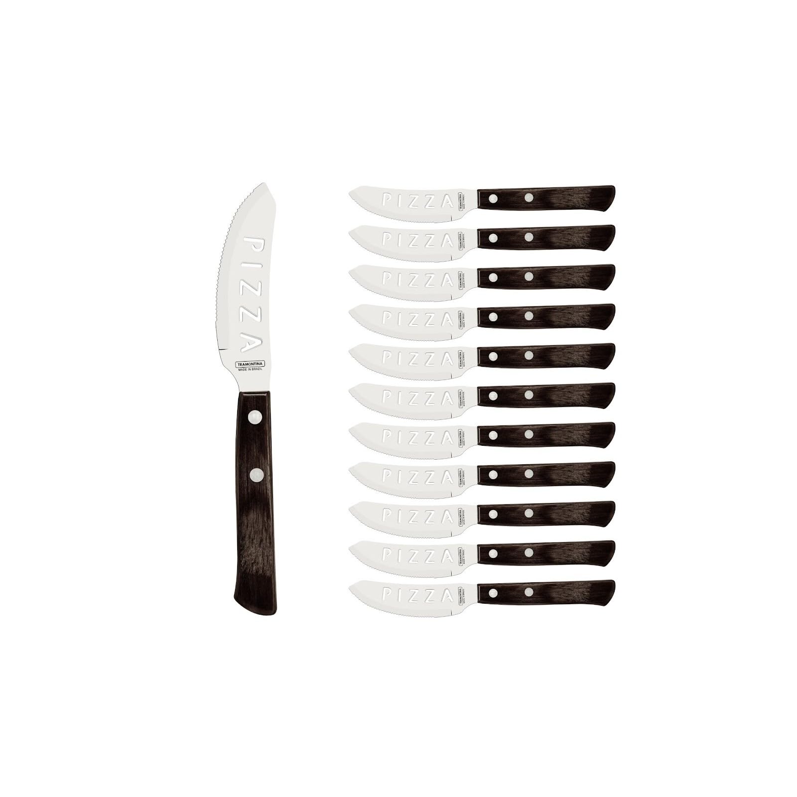 Tramontina Couteau à Pizza 21cm Inox Technobois X 12