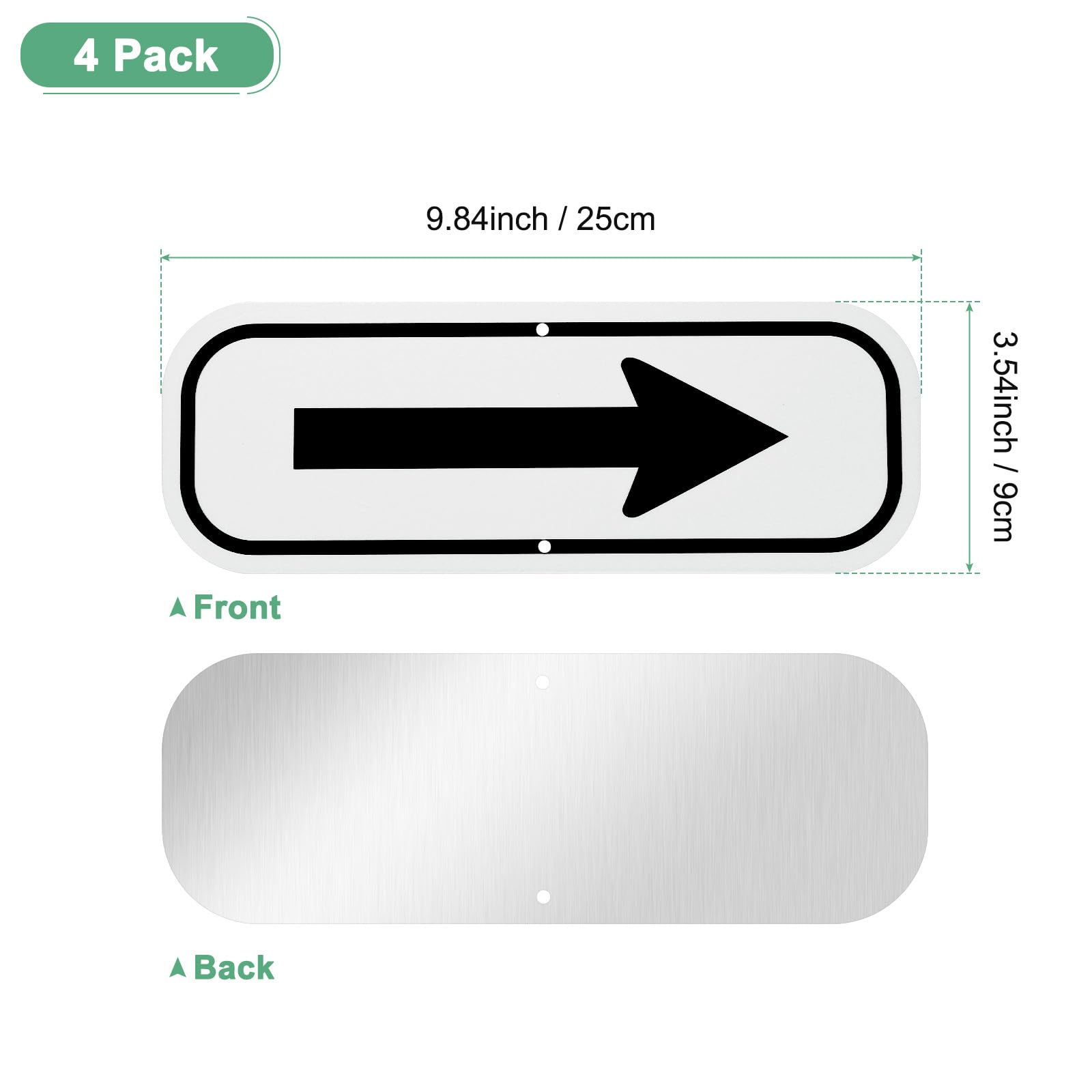M METERXITY 4-Pack Black Arrow Signs - Image 3