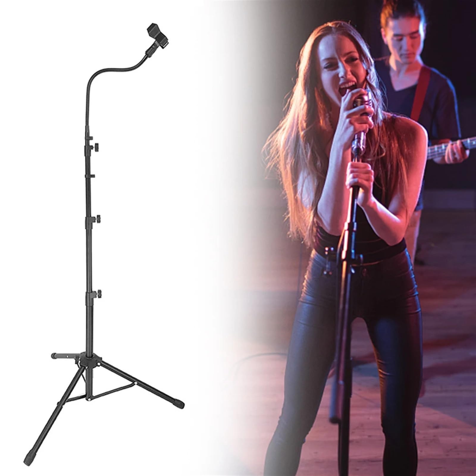 Support De Microphone Trépied for chanter avec sol, amovible, réglable en hauteur, pratique, support de Microphone for Streaming en direct