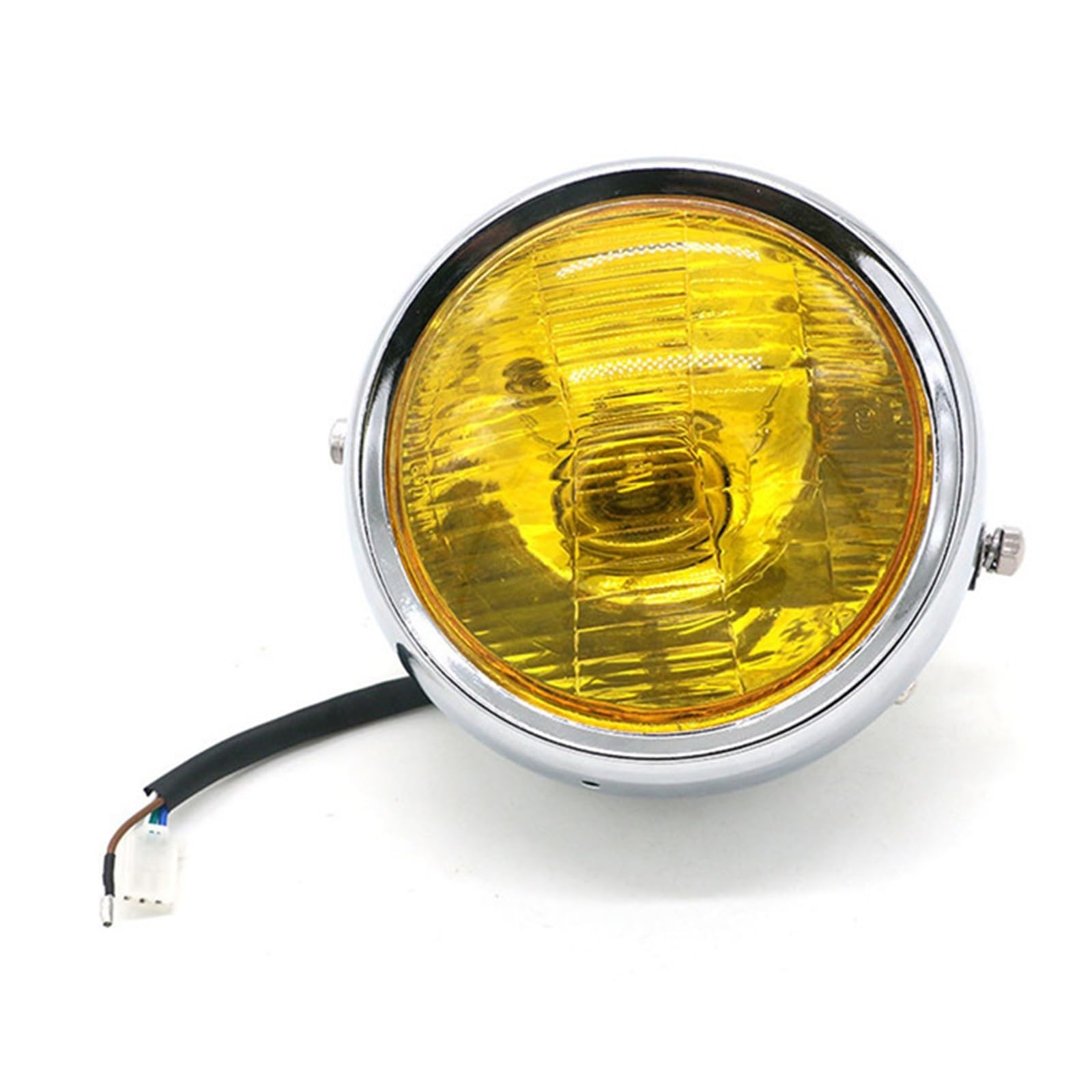 Phare Avant Moto Phares Avant Ronds Vintage À Coque Noire pour CG125 Modifiés LED Phares Avant
