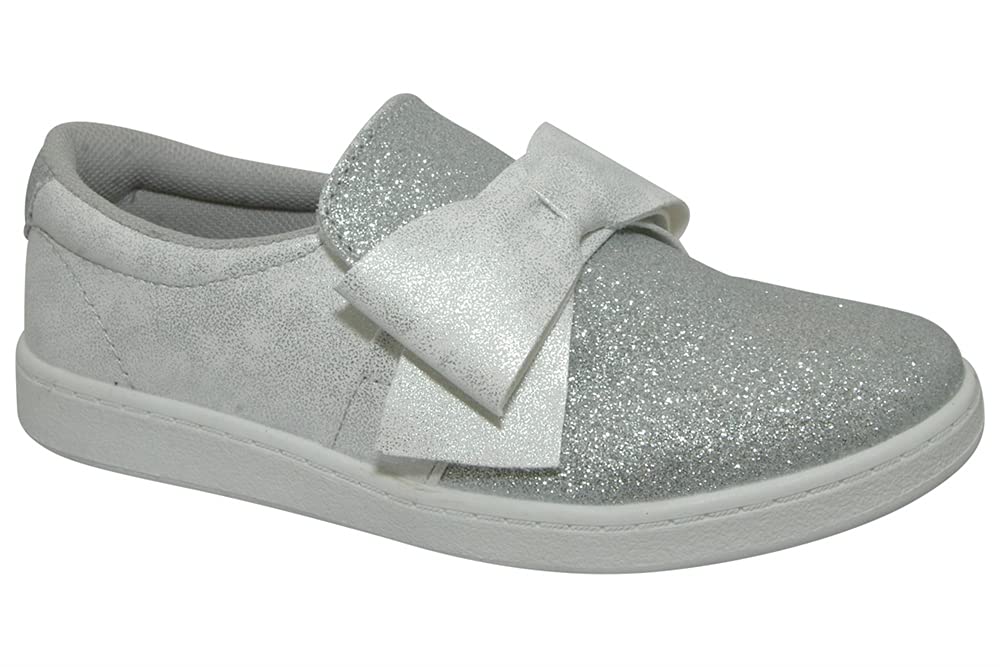 SPROX Loreto 382781 Silver Textile Girls Shoes 1 UK