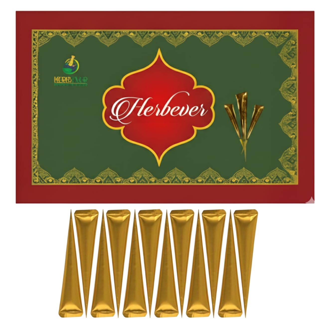 12-Pack Ready to Use Henna Hair Color Cones – Reddish Brown Henna Paste Tubes for Spot Hair Coloring & Root Touch-Up – Long-Lasting Henna-Based Hair Color for Women