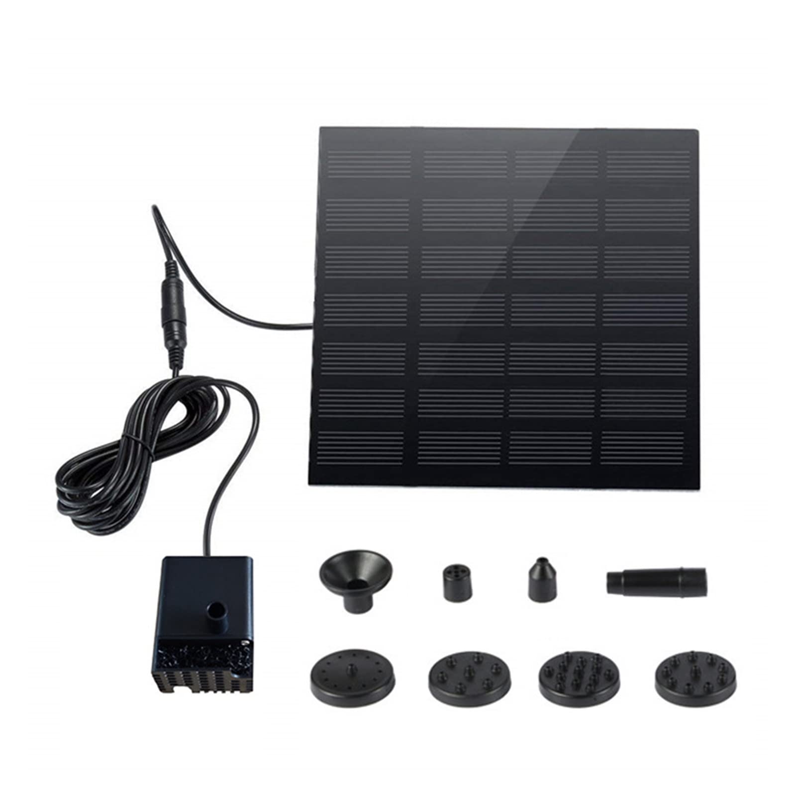 7V 1.5W Solar Fountain Pump Ponds Water for Bird Bath with 6 Nozzles Powered for Fish Tanks Efficient Use Of Energy