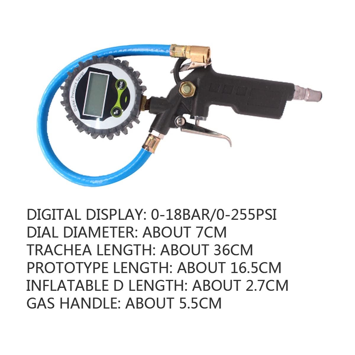 Manometr w oponach 255PSI Tester ciśnienia powietrza Cyfrowe urządzenie do pomiaru ciśnienia do samochodu motocykl Van