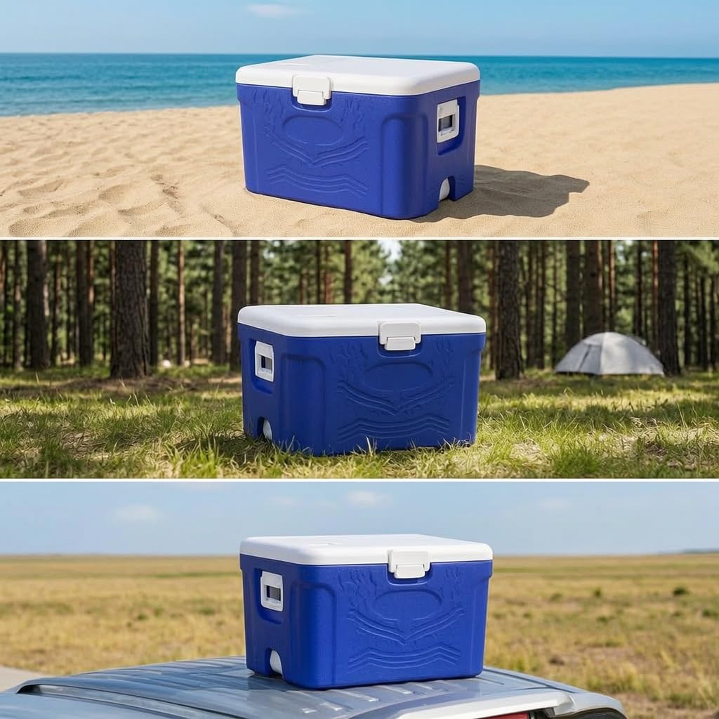 Glacière Portable Chaud Froid PE, Doublure hygiénique, Conteneur réfrigérant, pour Les Repas extérieurs, pour Les Professionnels, Style to 2, 50L