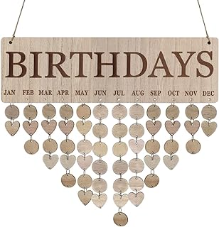 Holz Kalender, DIY Wandbehang-Tafel Geburtstags Erinnerungs Kalender Kalender Ornament Büro Kalender Wall Mount Holz Kalender für Kinder (JM01066)
