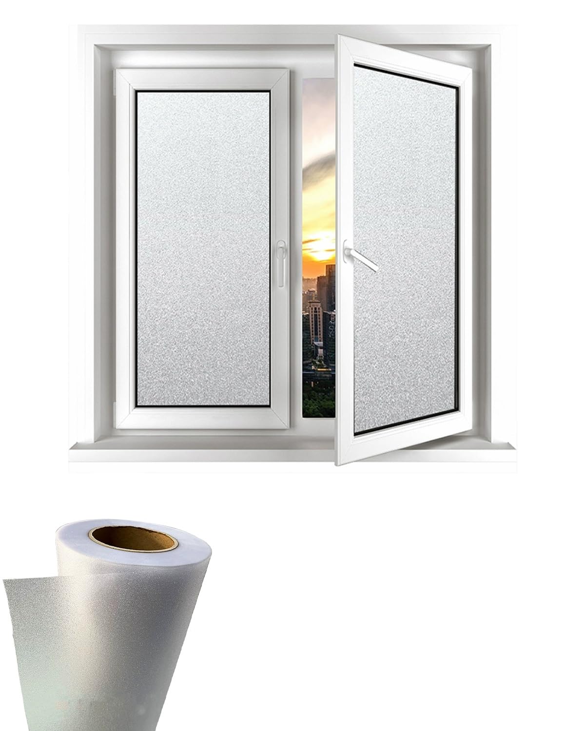 Film de protection solaire adhésif anti-UV pour porte vitrée