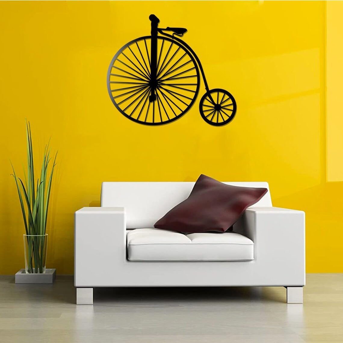 Penny Farthing Metal Wall Decor Led Lights Farthing Bicycle Decoration For Room High Wheel Bicycle Metal Wall Art