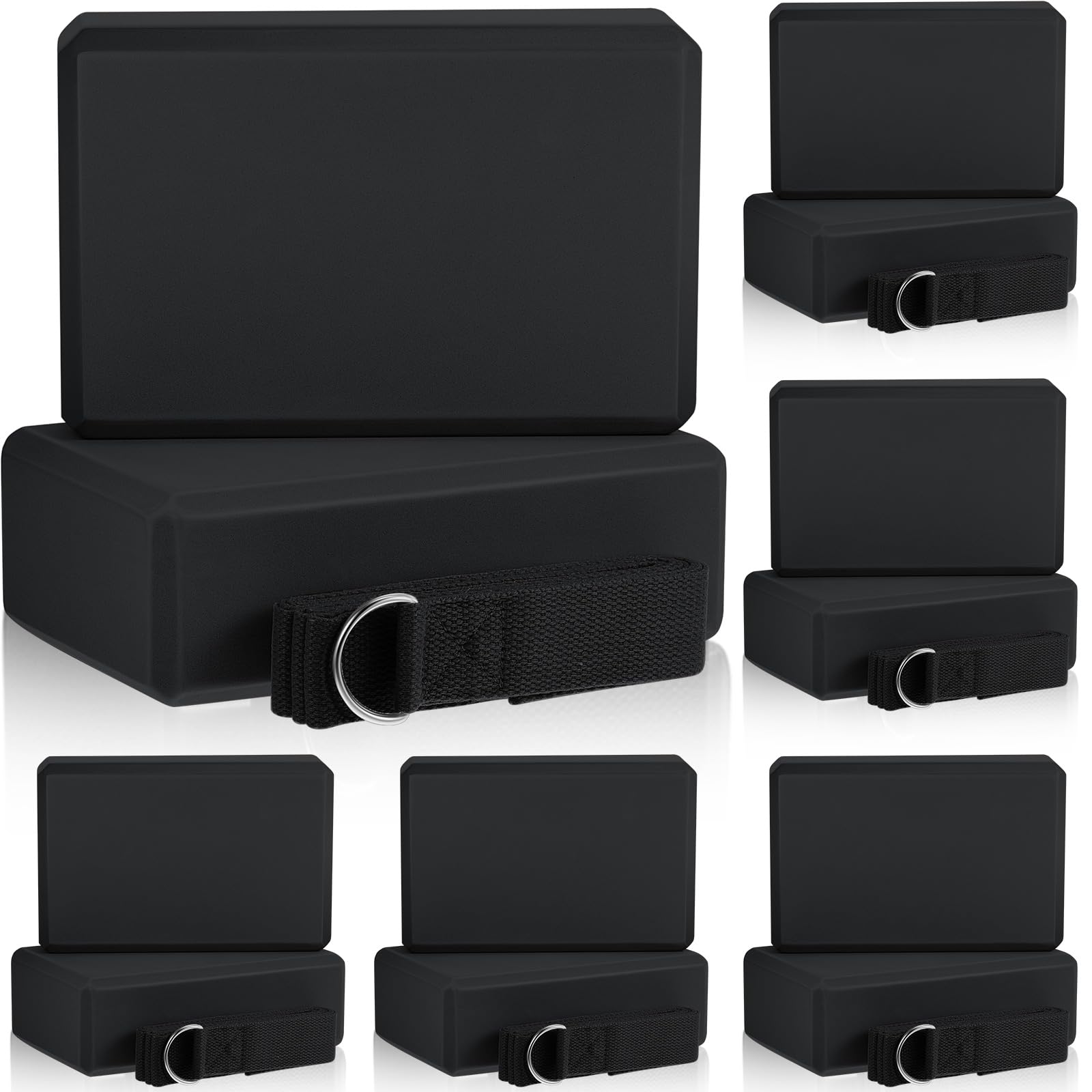 Meooeck 18-Piece Yoga Blocks and Strap Set