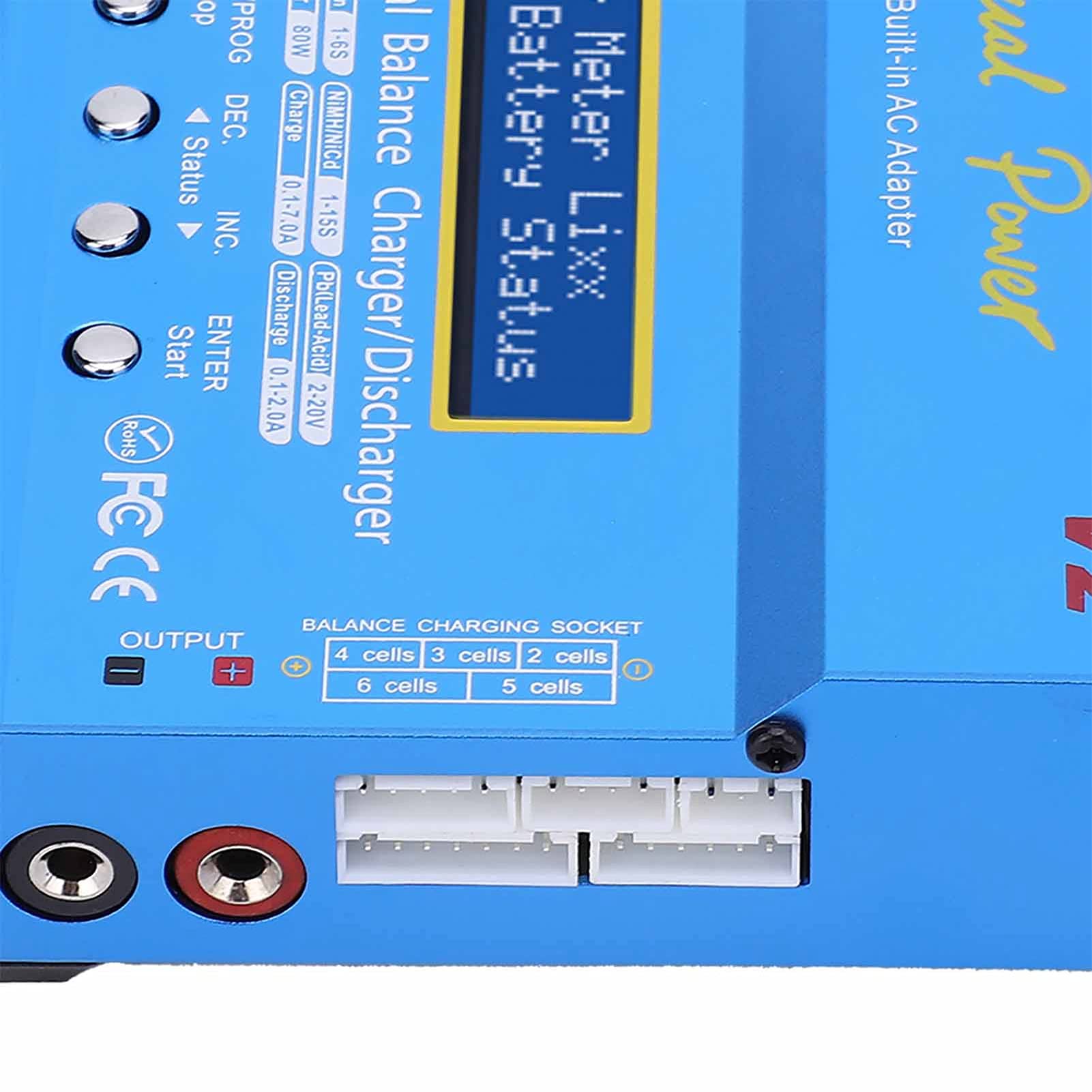Scaricatore caricabatterie bilanciato B6AC V2, 80 W 7 A con cavo di ricarica (Spina europea 220 V)