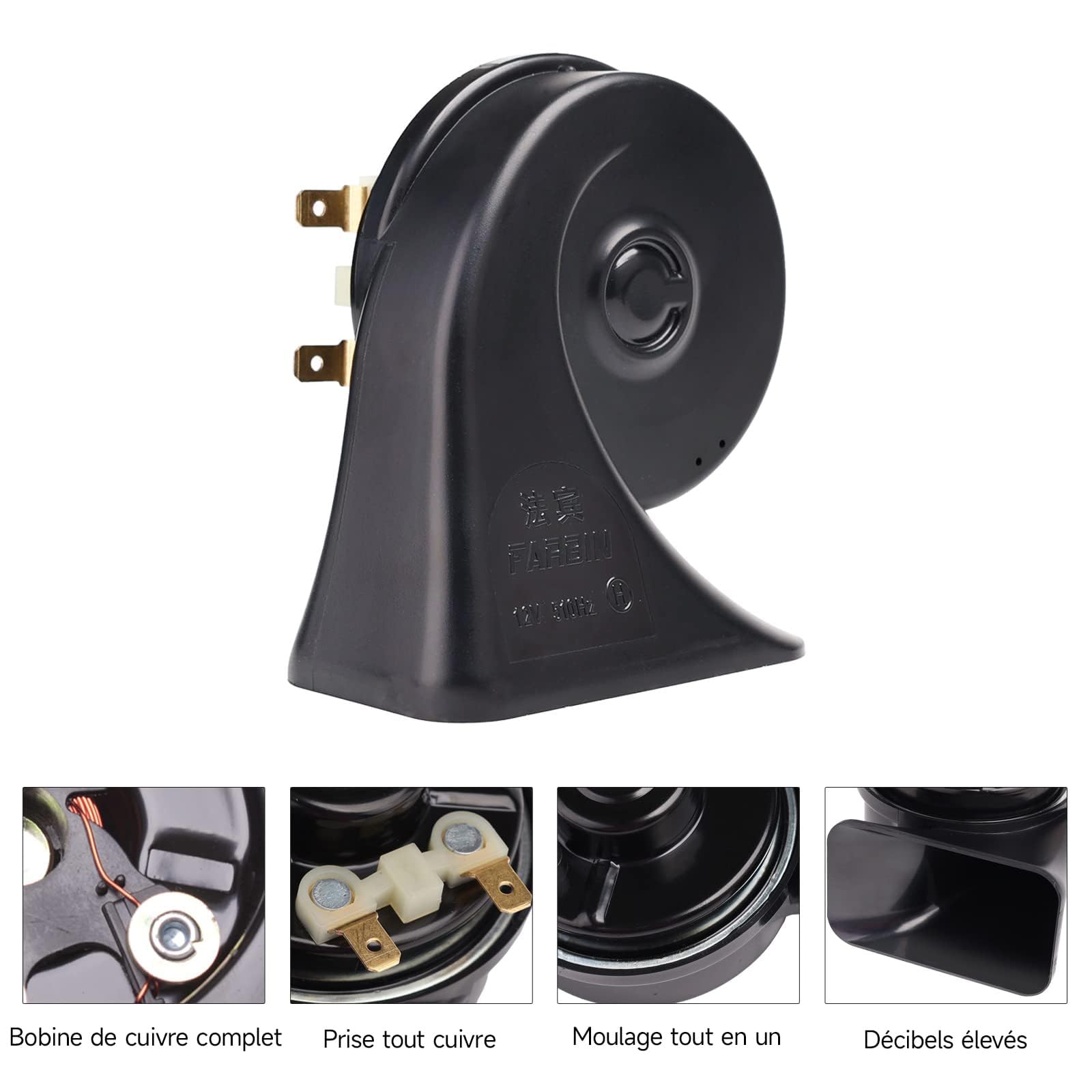 Hupe 12v Laute, Signalhorn Wasserdichte Doppel Horn Super Laute Lkw Hupe Auto Tiefton Hupen Luft Hörner LKW Horn Ersatz Kit Universal für Auto Motorrad LKW Boot FARBIN (Boutique horn neu)