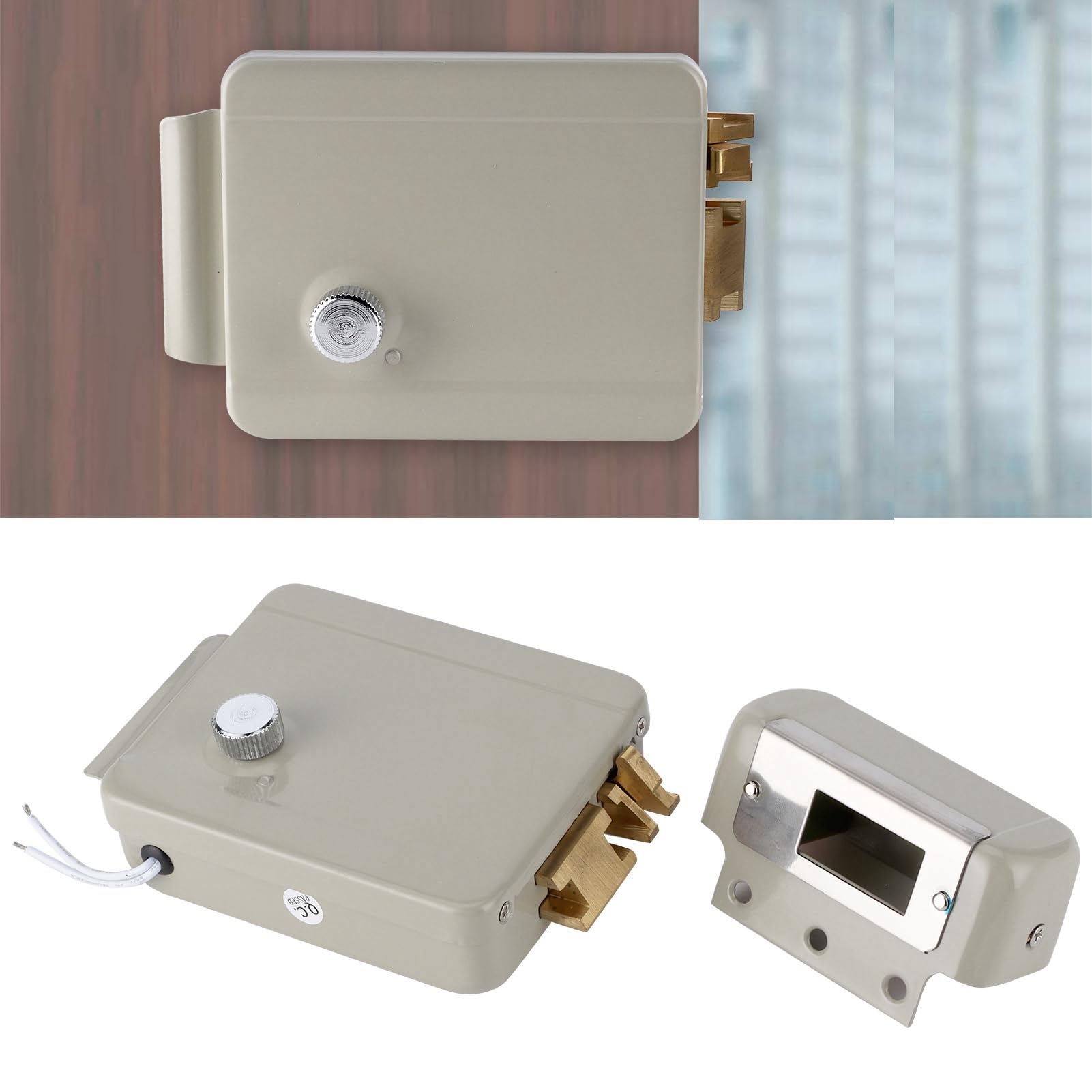 9–12 V elektrisches Türschließblech, elektromagnetisches Türschloss für Zutrittskontrolle, hochsicheres, eisenpulverbeschichtetes Schließblech mit Schnellentriegelung, für Eisen-