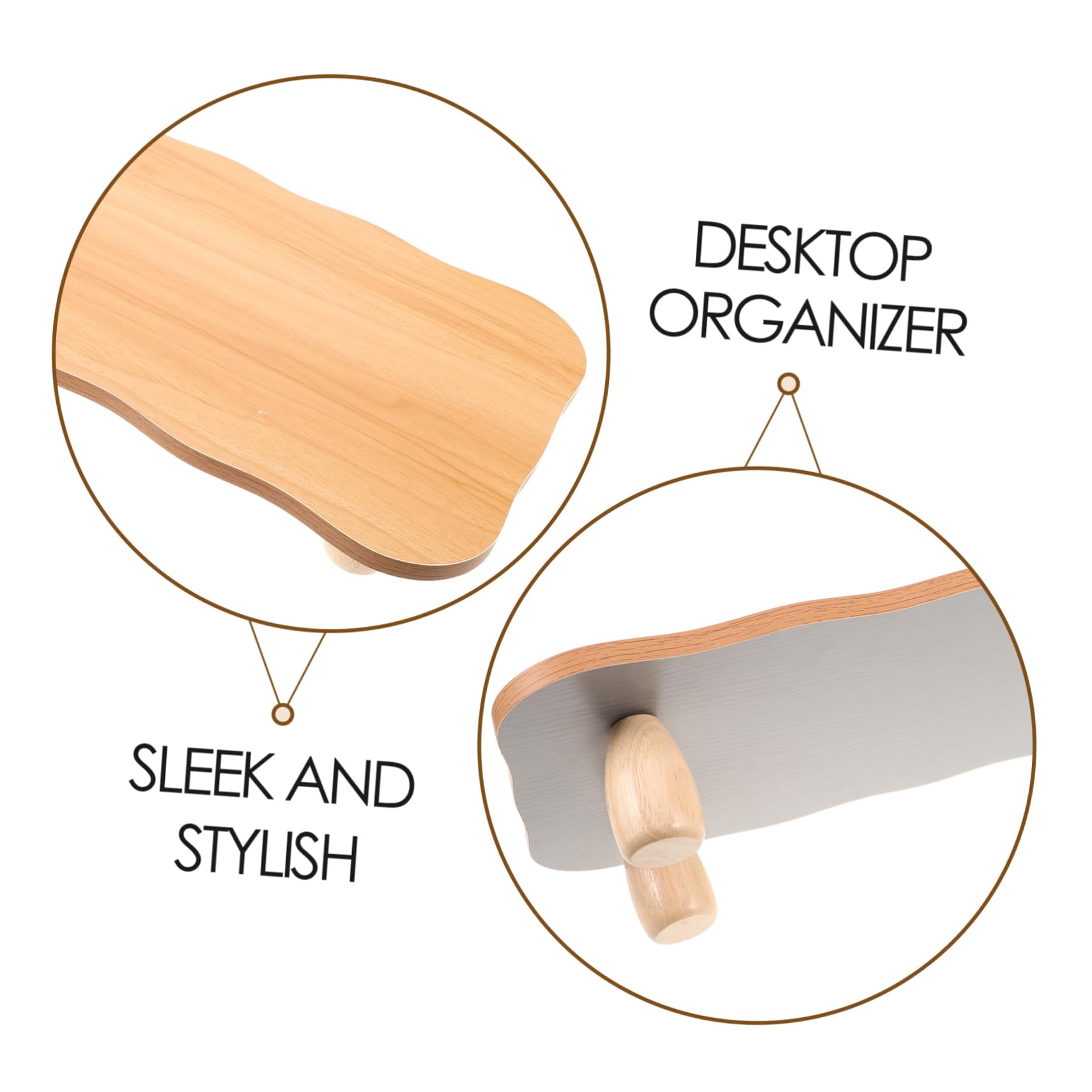 Gadpiparty Supporto Monitor da Scrivania in Legno, Rialzo Ripiano | Ufficio, Stile Minimal Moderno, Organizer per PC e Accessori, Design Sobrio e Pulito