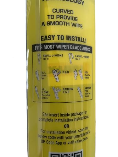 Rain-X Vision Wiper Blade, Standard Beam, All Weather Performance Curved Smooth Wipe (18)