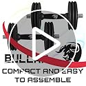 Image of BULLAR Rubber Weight Plates 14 inches Steel Dumbbells rods 25mm Gym Equipment Set for Home Workout, Home Gym kit Rubber Plates Combos (15 kg Rubber Dumbbell Set)