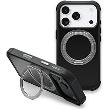 bitplay Wander Stand Case for iPhone 17 Military Grade Drop Protection, with 360 Rotating Magnetic Ring Stand Holder, Protective MagSafe Compatible iPhone Case, Matte Black