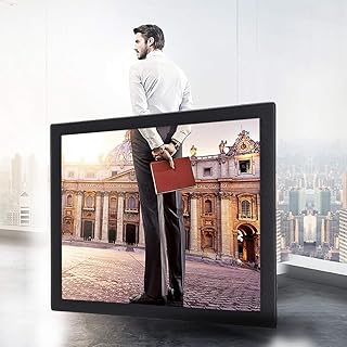 Bewinner 8 Inch Multipoint Capacitive Touch Screen, 1024x768 Industrial Metal Case Industrial Monitor, VGA USB Multifunctional Integrated Metal Screen, 4: 3 160 ° HD Screen (UK Plug)