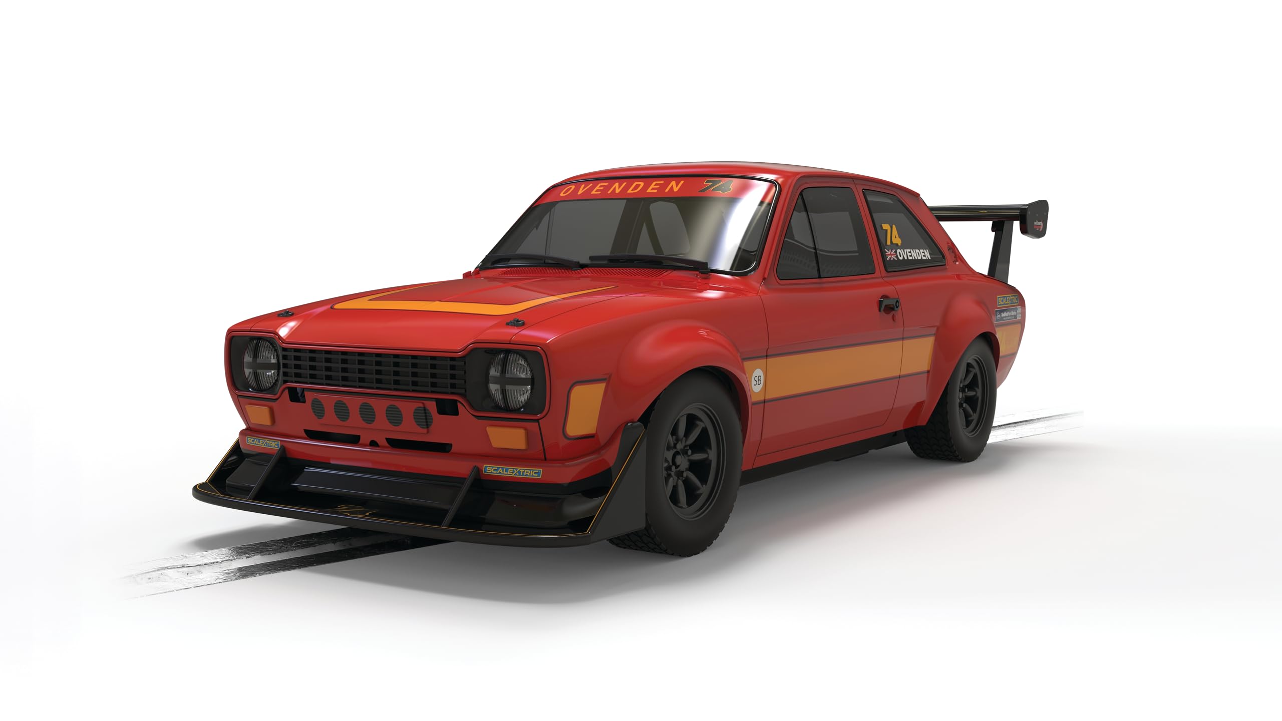 Scalextric C4571 Ford Escort MK1 RSR - Modified Ford Series - Tom Ovenden Cars - Touring Cars for ages + 3 Years, Red