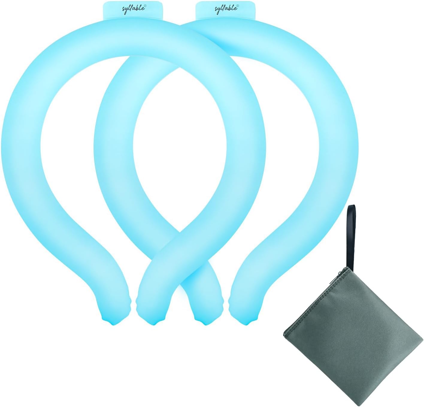 2PCS Neck Cooling Tube with Insulated Bag, Reusable Neck Coolers Wearable Body Cooling Products for Hot Weather in Summer