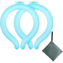 2PCS Neck Cooling Tube with Insulated Bag, Reusable Neck Coolers Wearable Body Cooling Products for Hot Weather in Summer