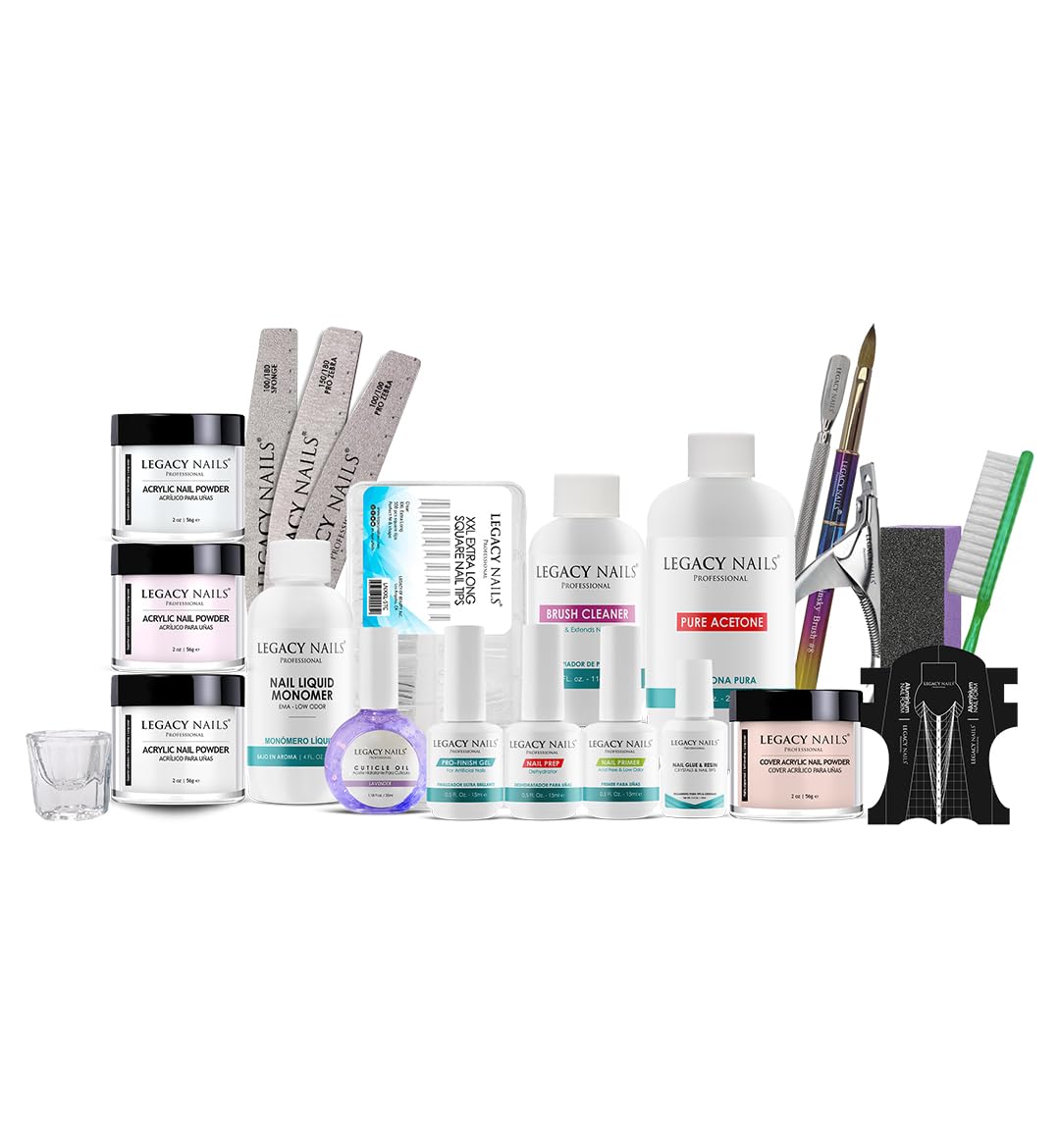 Legacy Nails Professional Nail Kit - Designed for Nail Artists, Salon-Ready Products