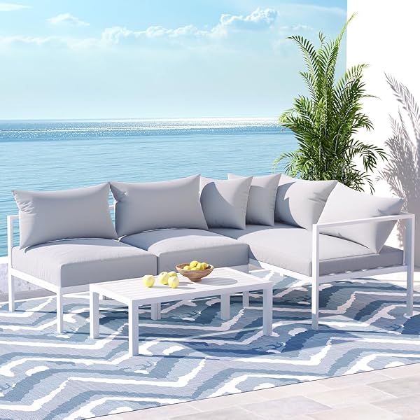 Gardeon 4 Seater Patio Furniture Set with Cushions