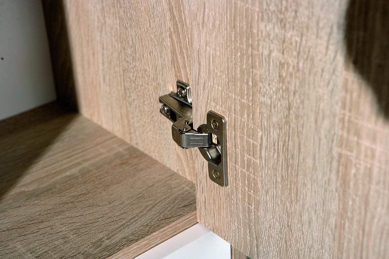 AVANTI TRENDSTORE - Fianna - Comó 6 ante in legno laminato nel colore quercia sonoma/bianco. Dimensioni LAP 77,2x112,7x29,6cm