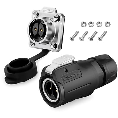 2 Pin Connector Waterproof Connector, Industrial Solder Power Connector, Aviation Cable Connector for Automotive, Marine, Lights and Other IndoorOutdoor Electrical Wire Connections