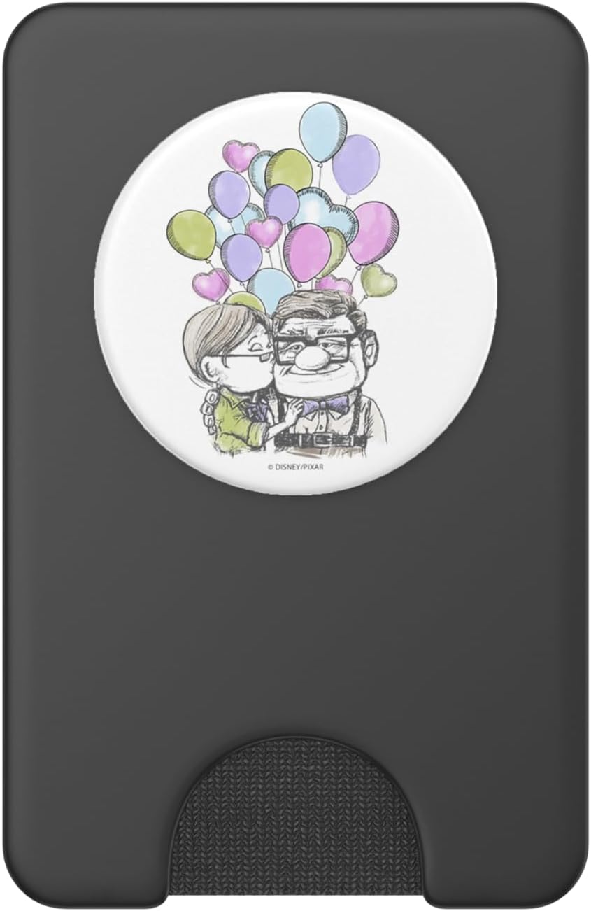 Disney Pixar Up Carl Ellie Kiss with Balloons PopSockets PopWallet for MagSafe