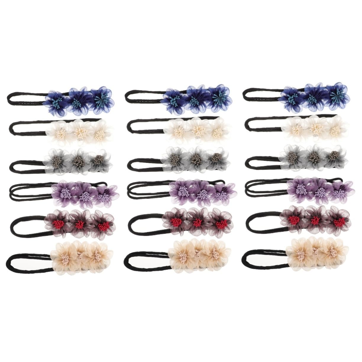 FRCOLOR 18stücke Teiliges Eleganter Blumen-haarbun-maker Für Stilvolle Hochsteckfrisuren Kinderfreundlich Und Langlebig Für Modische Looks Und Besondere Anlässe