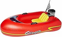Swimline Speedboat Inflatable Pool Float Raft - Red 49" Ride-On Lounger for Family Pool Fun & Lounging