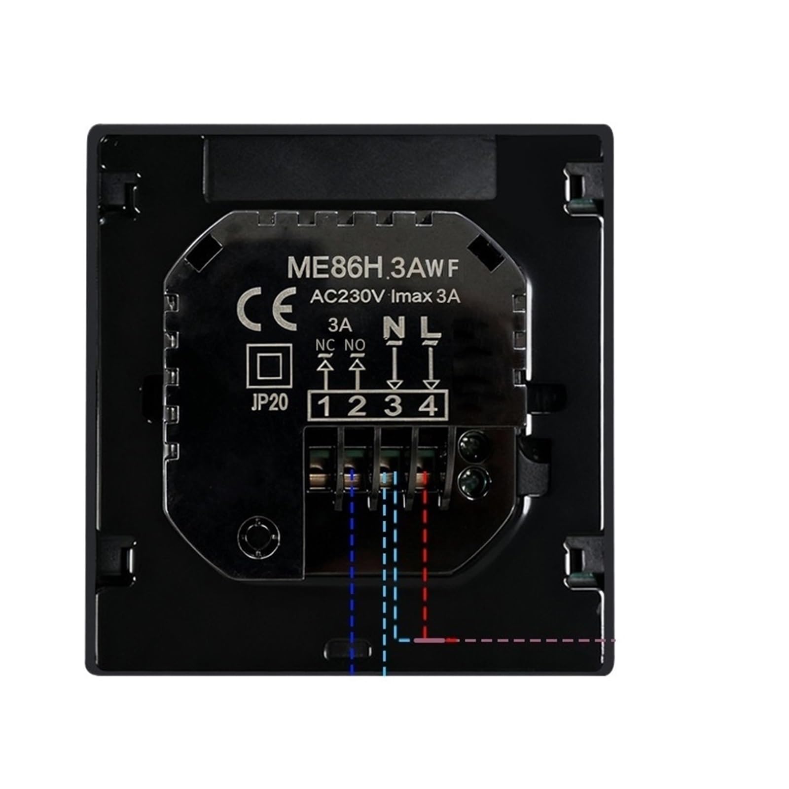 Thermostat for Fußbodenheizung 220 V Bodenthermostat Temperaturregler(ME86H.03 (Black))
