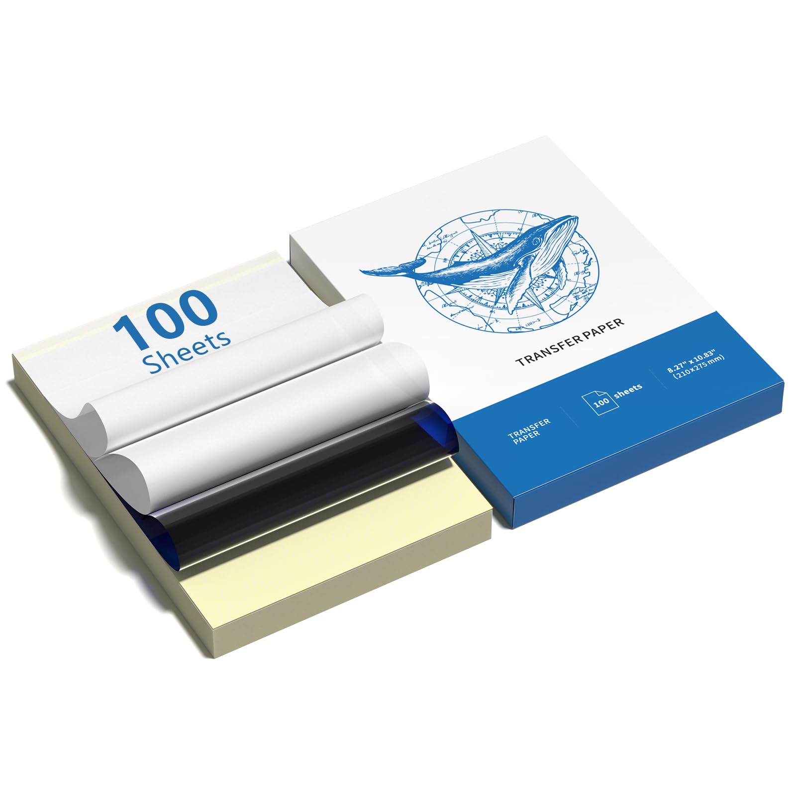 Gloryang Tattoo Transfer Paper - 100 Sheets A4 Size, Thermal Transfer Paper for Tattoo Stencils Printer, Precise & Smooth, Perfect for Professional